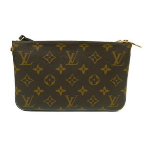 Louis Vuitton Bag Monogram Double Shoulder Zip Giant Brown Pochette Reverse